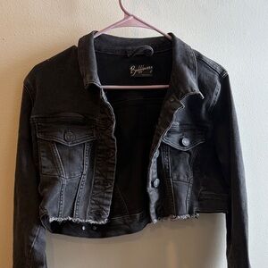 BuffBunny Charcoal Cropped Jean Jacket